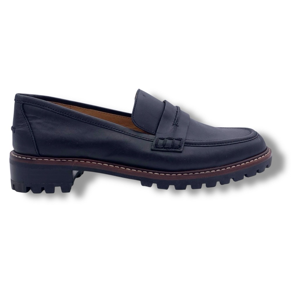 Madewell Corinne Lugsole Loafer True Black Women's Size 7 NE526 NEW Preppy